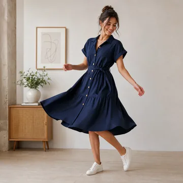 IMAGEN: pieza 2 de 13 del marquee — foto cuadrada de UNA prenda terminada distinta, cosida con el molde (camisa, falda, pantalón, vestido, abrigo, prenda de hombre). Se ve chica y en movimiento