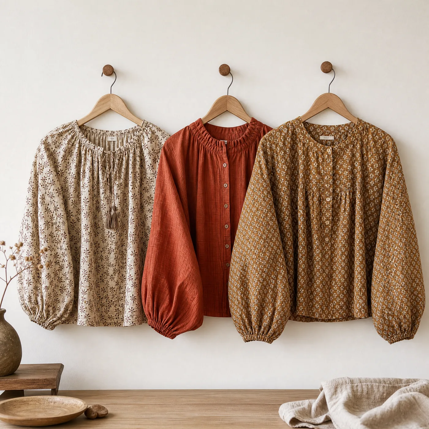 IMAGEN: catálogo 1 de 9 — camisas y blusas de mujer terminadas, colgadas