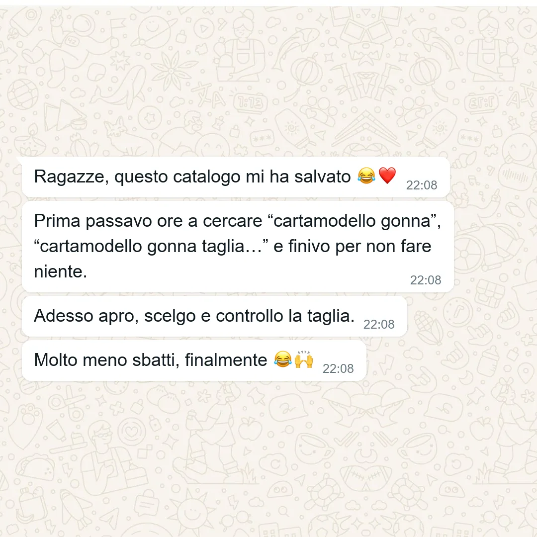 TESTIMONIO: captura real de WhatsApp 3 de 8 · en italiano. Objeción que mata: «si stamperà male» — el cuadrado de control funcionando la primera vez